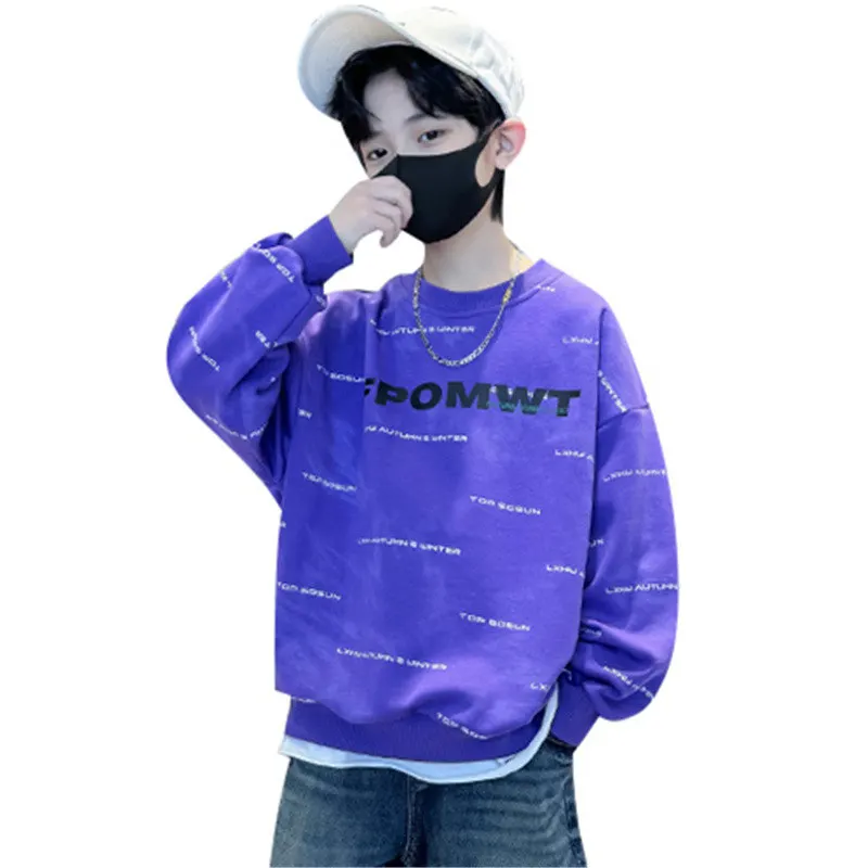 Children's Sweatshirt Autumn Spring Boys Letter Long-Sleeved Korean T-Shirt Kids Clothes Fashion Streetwear Mixed Cotton Costume
Children's Sweatshirt Autumn Spring Boys Letter Long-Sleeved Korean T-Shirt Kids Clothes Fashion Streetwear Mixed Cotton Costume