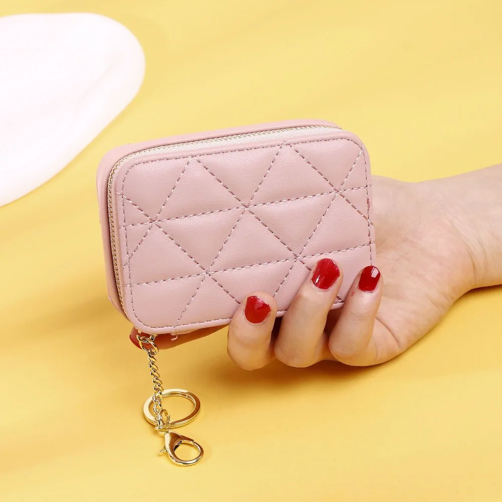 New PU Leather Lipstick Bag Solid Color Zipper Mini Purse with Mirror Coin Wallet Travel
New PU Leather Lipstick Bag Solid Color Zipper Mini Purse with Mirror Coin Wallet Travel