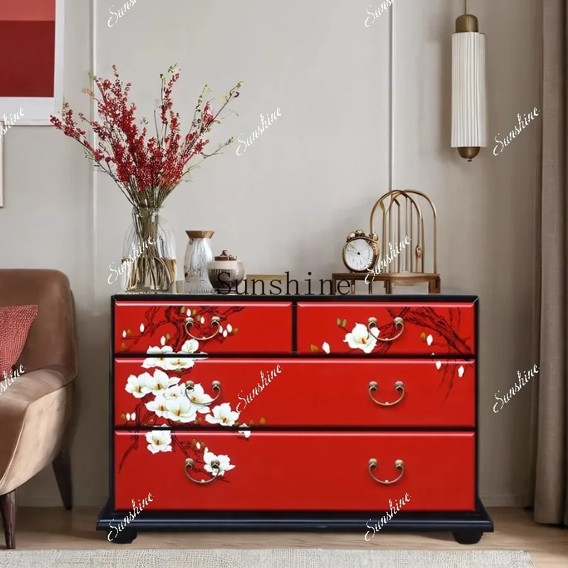 New Chinese solid wood painted living room decoration/bedroom drawer locker FT
New Chinese solid wood painted living room decoration/bedroom drawer locker FT