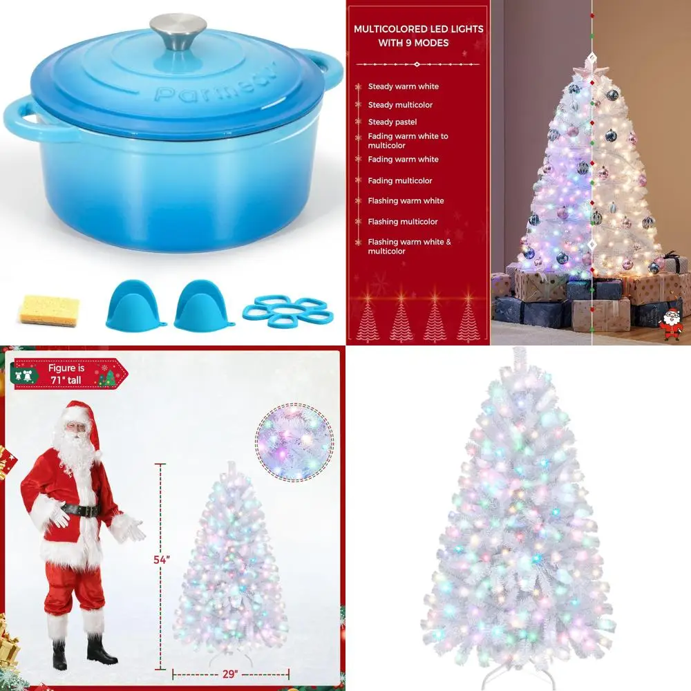 Enameled Cast Iron Dutch Oven Pot 5.5 Quart, Heavy-Duty, Oven Safe to 500°F, Suitable for All Cooktops, Perfect for Baking and S
Enameled Cast Iron Dutch Oven Pot 5.5 Quart, Heavy-Duty, Oven Safe to 500°F, Suitable for All Cooktops, Perfect for Baking and S