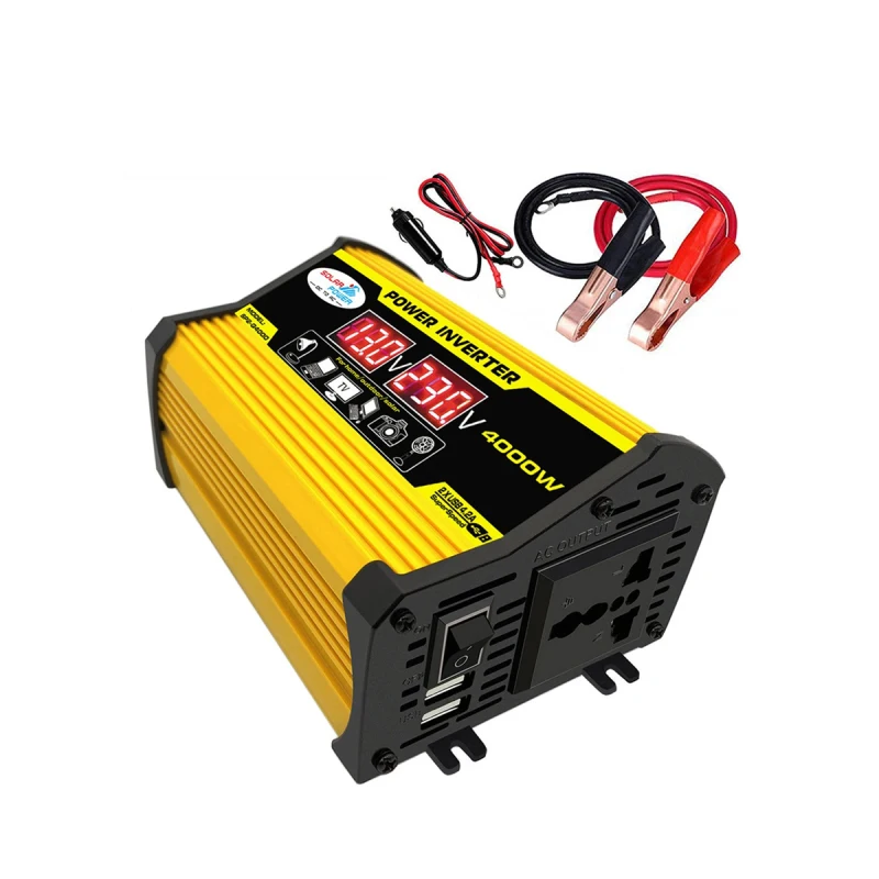 Portable Inverter Car Power Inverters DC12Volt To AC110/220Volt Transformer 4000W Modified SineWave Inverter USB Auto Inverters
Portable Inverter Car Power Inverters DC12Volt To AC110/220Volt Transformer 4000W Modified SineWave Inverter USB Auto Inverters