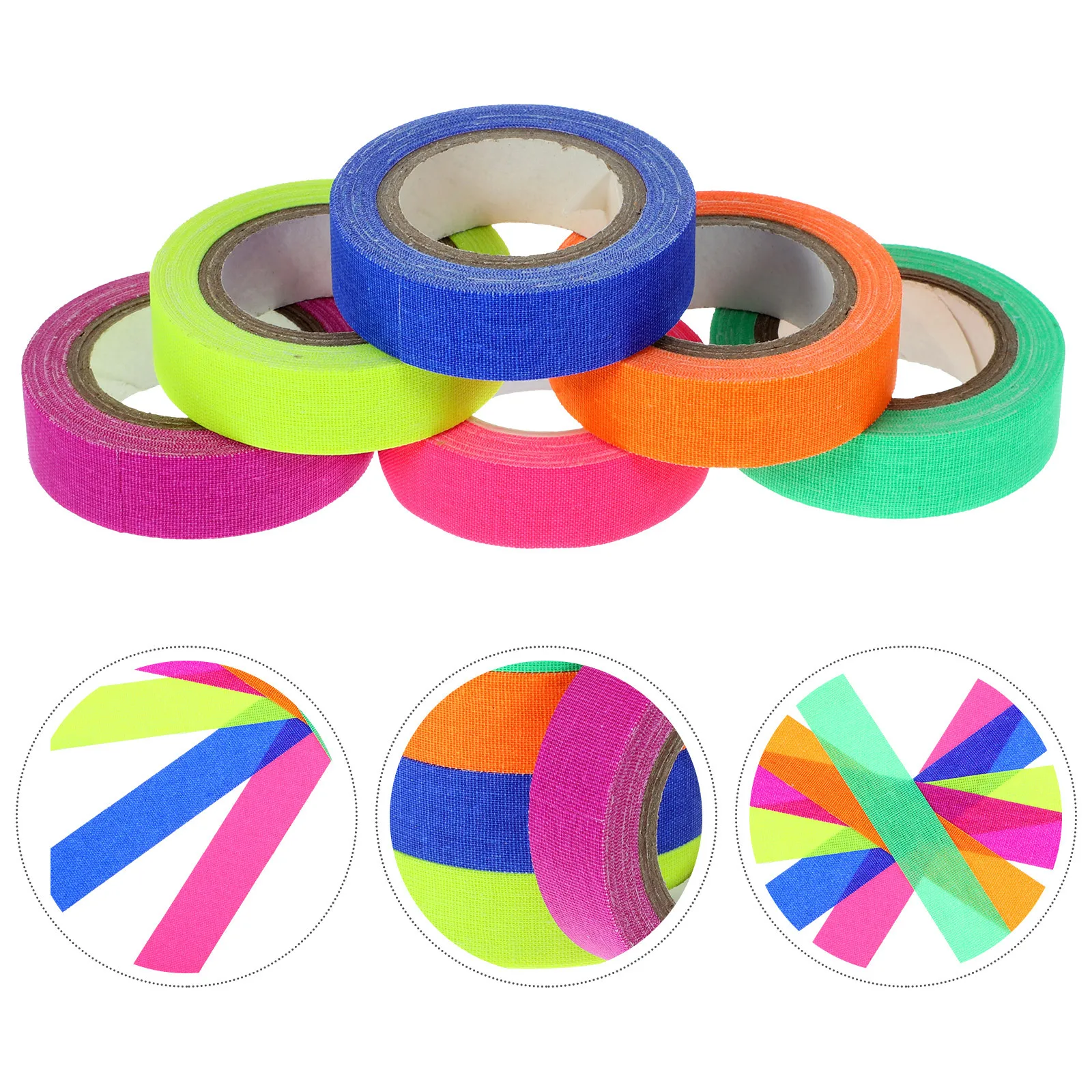 6pcs 6 Rolls Cloth Uv Blacklight Glow For Party Decor Light Supplies Glow In Dark Blacklight Tape For Party Tape
6pcs 6 Rolls Cloth Uv Blacklight Glow For Party Decor Light Supplies Glow In Dark Blacklight Tape For Party Tape