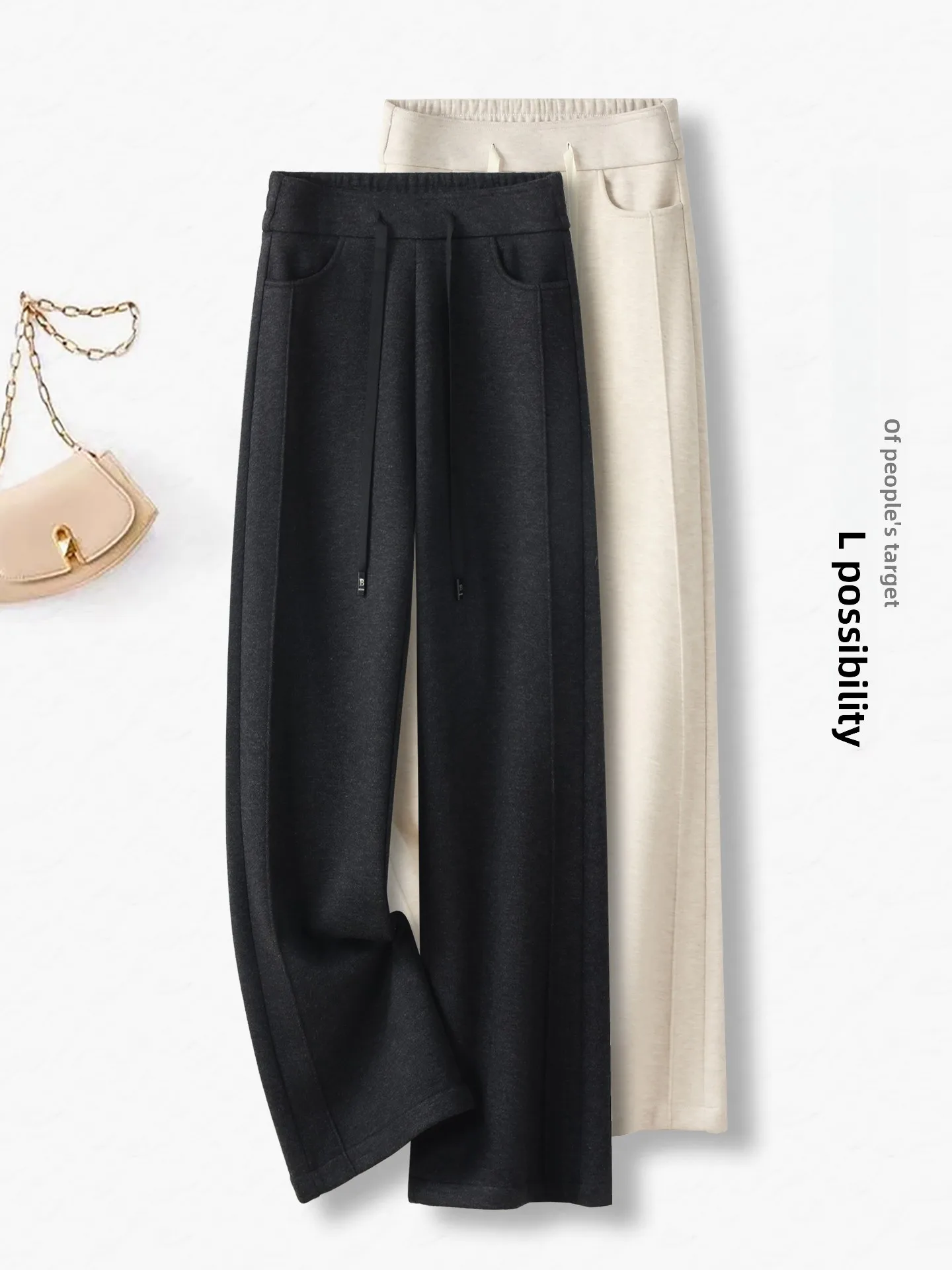 High Waist Wide Leg Pants Women's Autumn Winter New Style Elastic Woolen Narrow Version Fleece Loose Casual Straight Leg Pants
High Waist Wide Leg Pants Women's Autumn Winter New Style Elastic Woolen Narrow Version Fleece Loose Casual Straight Leg Pants