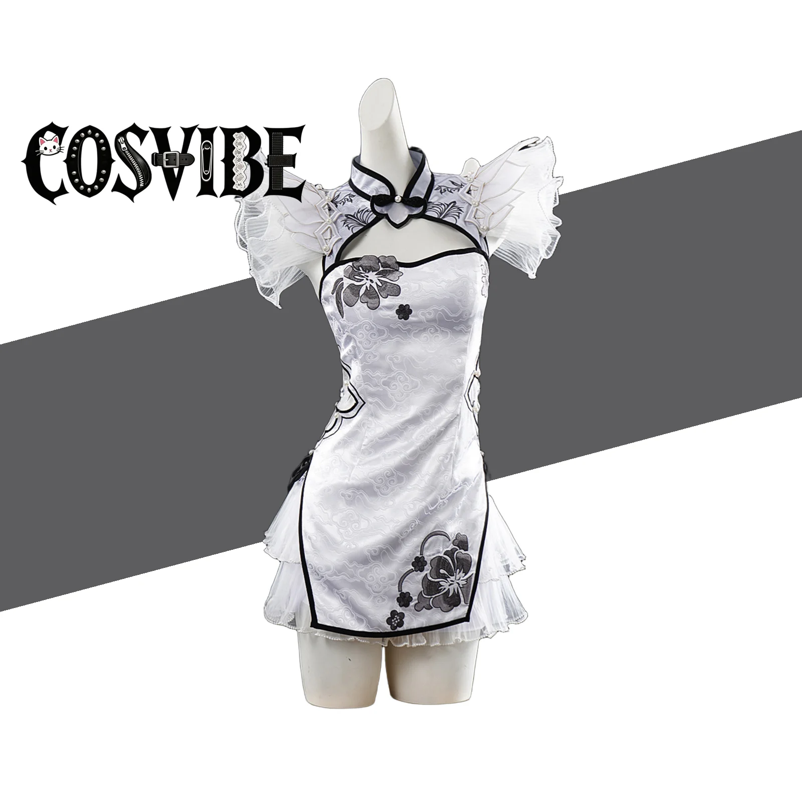 Bladepoint Ziping Chinese Style Cheongsam Cosplay Costume Set with Wig Sexy Traditional Festival Suit for Women
Bladepoint Ziping Chinese Style Cheongsam Cosplay Costume Set with Wig Sexy Traditional Festival Suit for Women