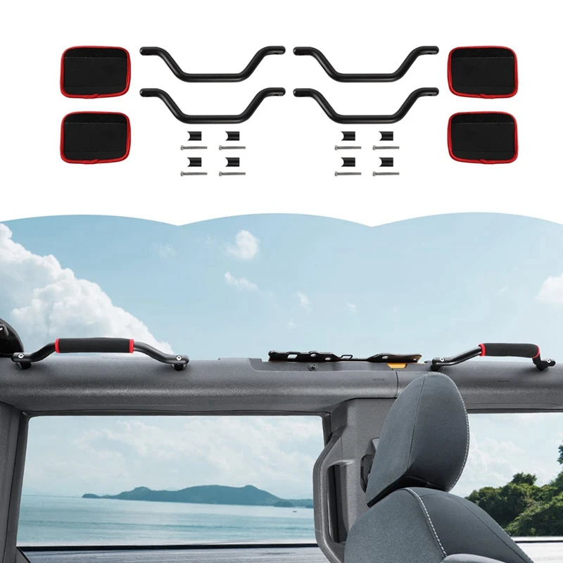 Front & Rear Top Grab Handles Grab Bar Kit For Ford Bronco 2021 2022 2023 4 Door Interior Accessories
Front & Rear Top Grab Handles Grab Bar Kit For Ford Bronco 2021 2022 2023 4 Door Interior Accessories
