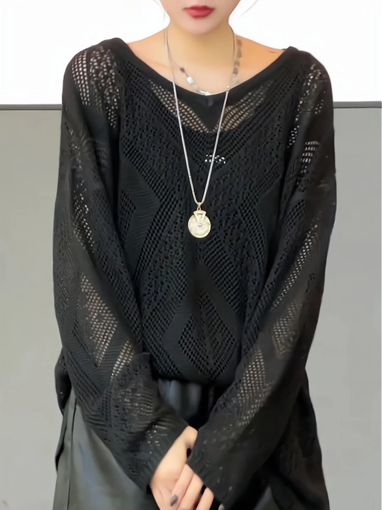 Ladies' V-ne Knitted Sweater Me Hollow out Lightweight Summer Top Bla Faionable European Sle 2025 New Arrival
Ladies' V-ne Knitted Sweater Me Hollow out Lightweight Summer Top Bla Faionable European Sle 2025 New Arrival