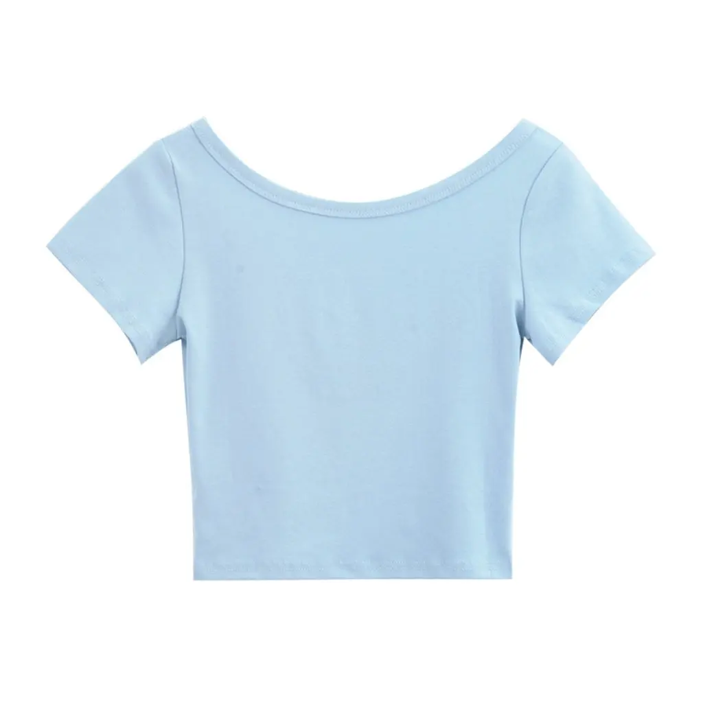 Women's Sexy U-Neck Short Shoulder T-Shirt Slimming Look Inner Short-Sleeved Top for Summer Huang Lian Style 142Th443
Women's Sexy U-Neck Short Shoulder T-Shirt Slimming Look Inner Short-Sleeved Top for Summer Huang Lian Style 142Th443