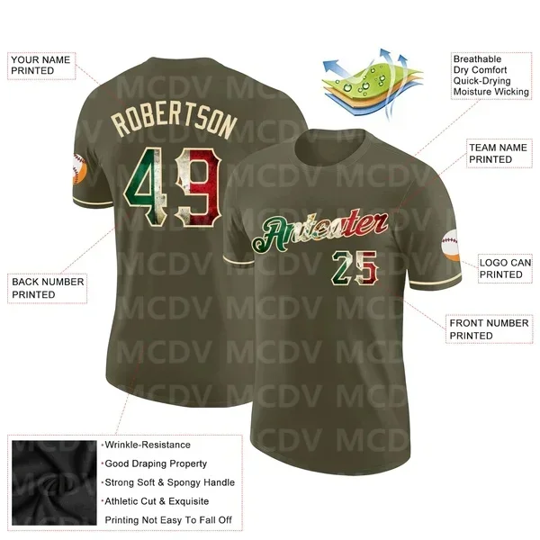 Custom Olive Vintage Mexican Flag-City Or Performance Salute To Service 3D Printed T shirts Unisex Summer Sports Tops Tees
Custom Olive Vintage Mexican Flag-City Or Performance Salute To Service 3D Printed T shirts Unisex Summer Sports Tops Tees