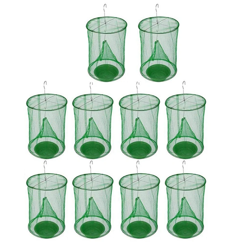 10 Packs Hanging Fly Catcher Net With Fly Prey-Nontoxic Folding Trap Cage For Indoor And Outdoor Park Farm Restaurant
10 Packs Hanging Fly Catcher Net With Fly Prey-Nontoxic Folding Trap Cage For Indoor And Outdoor Park Farm Restaurant