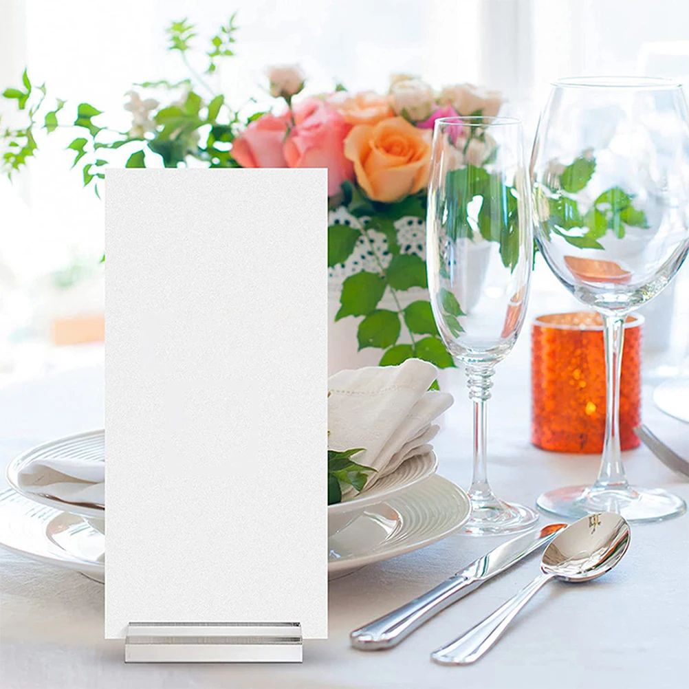 Acrylic Table Sign Holder Clear Desktop For Wedding Event Display Slot Office Sign Stand Reception Banquet Menu Stand
Acrylic Table Sign Holder Clear Desktop For Wedding Event Display Slot Office Sign Stand Reception Banquet Menu Stand
