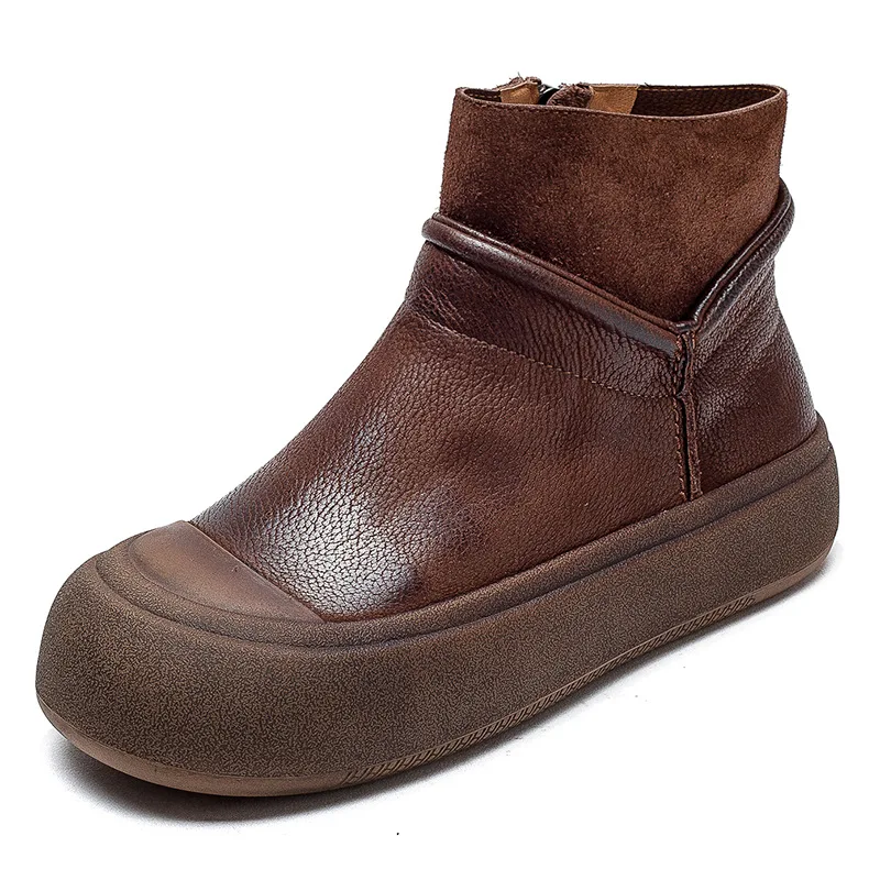 2025 зимние ботильоны из натуральной кожи с круглым носком, женские мягкие туфли ручной работы на плоской подошве, удобные ботильоны с боковой молнией
2025 зимние ботильоны из натуральной кожи с круглым носком, женские мягкие туфли ручной работы на плоской подошве, удобные ботильоны с боковой молнией