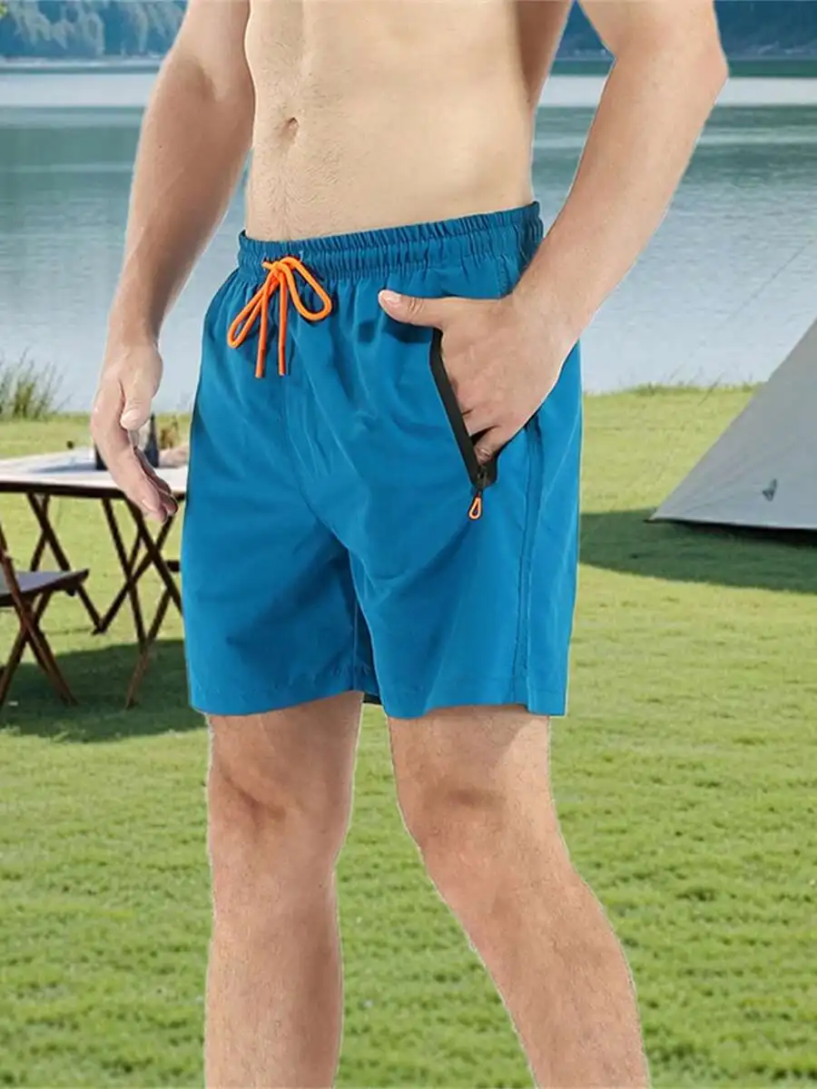 Men Swim Trunks Drawstring Elastic Waist Contrast Color Beach Shorts Summer
Men Swim Trunks Drawstring Elastic Waist Contrast Color Beach Shorts Summer