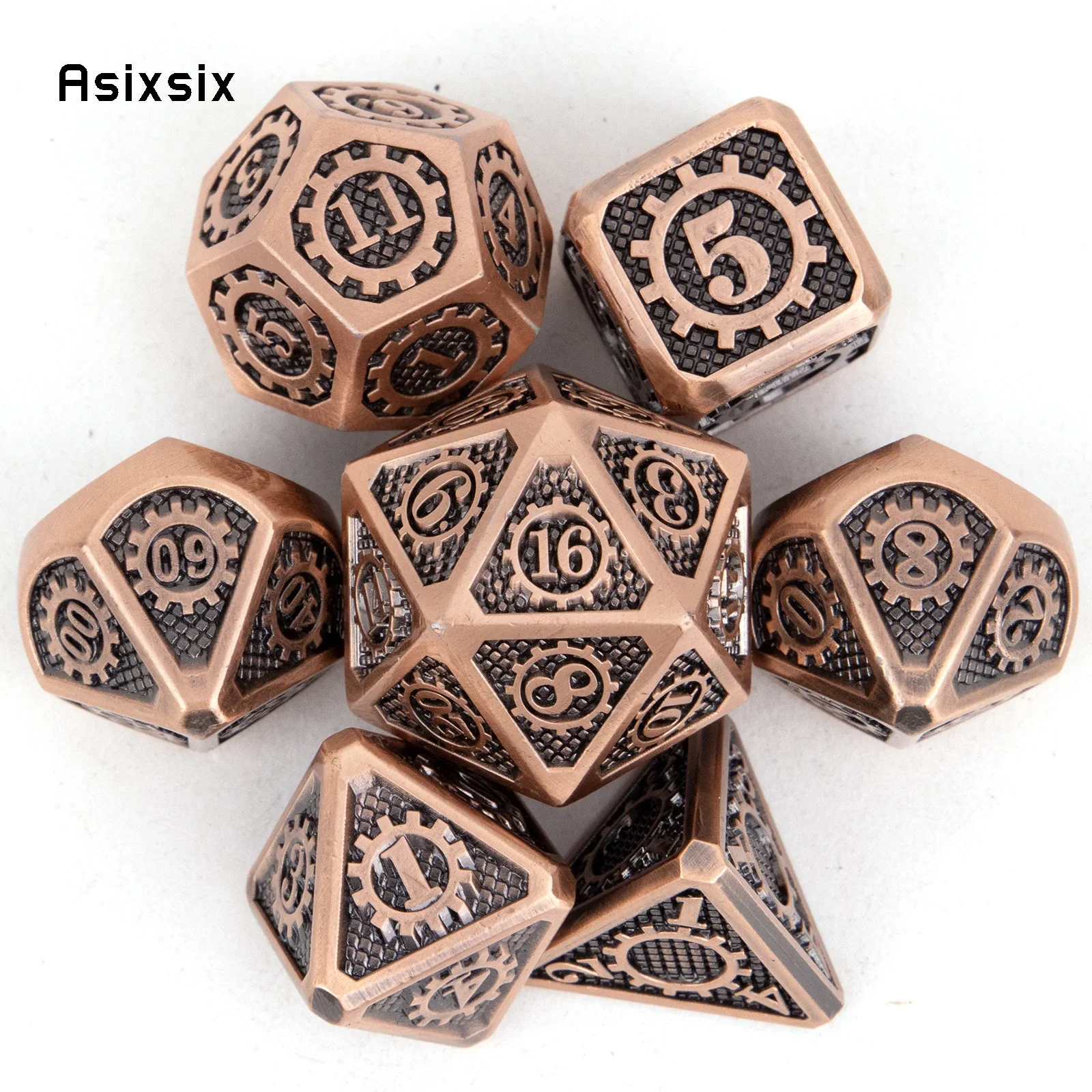 7 Pcs Yellow Black Gear Wheel Metal Dice Solid Metal Polyhedral Dice Set Suitable for Role-Playing RPG Board Game Card Game
7 Pcs Yellow Black Gear Wheel Metal Dice Solid Metal Polyhedral Dice Set Suitable for Role-Playing RPG Board Game Card Game