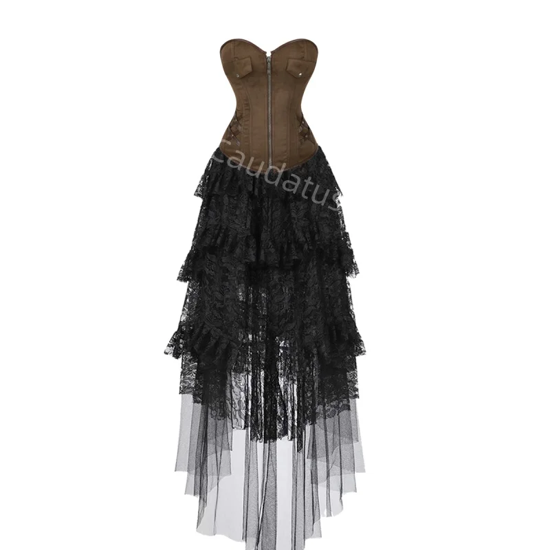 Corset Dress Plus Size Long Skirt Set zipper Sexy Bustier Overbust Workwear style Gothic Vintage Halloween Costume Fashion Party
Corset Dress Plus Size Long Skirt Set zipper Sexy Bustier Overbust Workwear style Gothic Vintage Halloween Costume Fashion Party