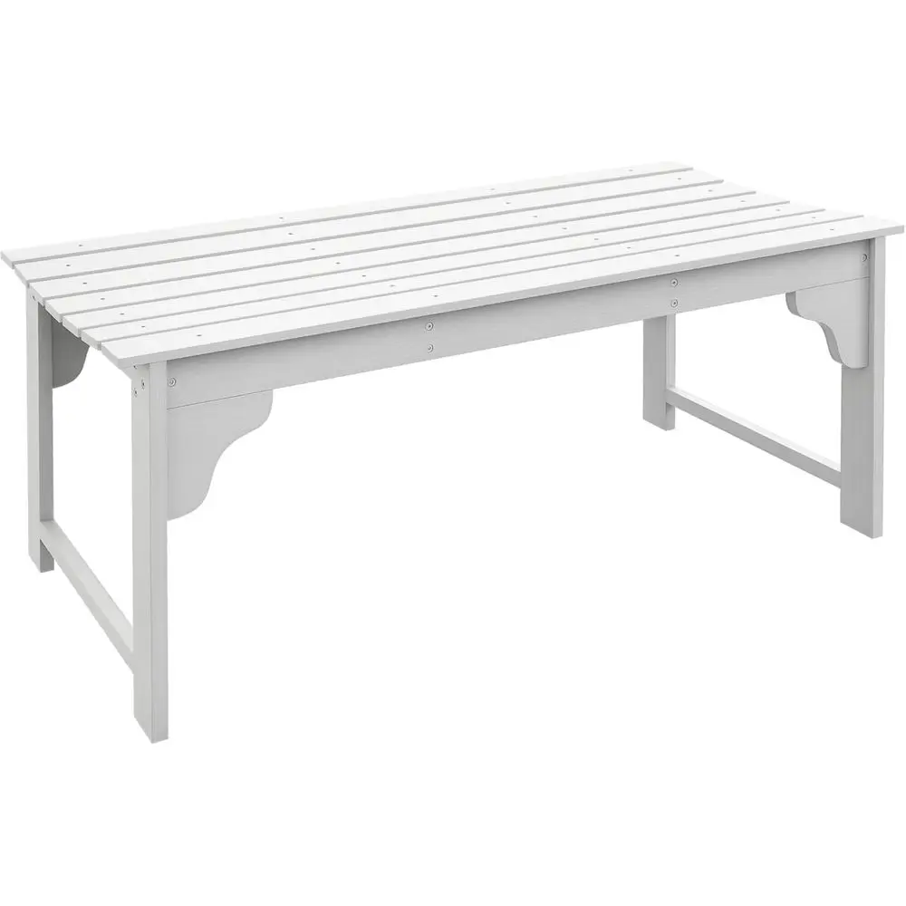 White Wooden Slatted Seat Outdoor Garden Bench for Porch, Deck, and Poolside
White Wooden Slatted Seat Outdoor Garden Bench for Porch, Deck, and Poolside