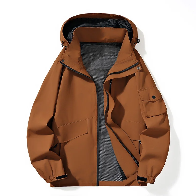 Outdoor Spring Autumn Lightweight Spor Windproof Waterproof Hiking Jaet ex Casual Loose Fit Coat with Detachable Cap
Outdoor Spring Autumn Lightweight Spor Windproof Waterproof Hiking Jaet ex Casual Loose Fit Coat with Detachable Cap