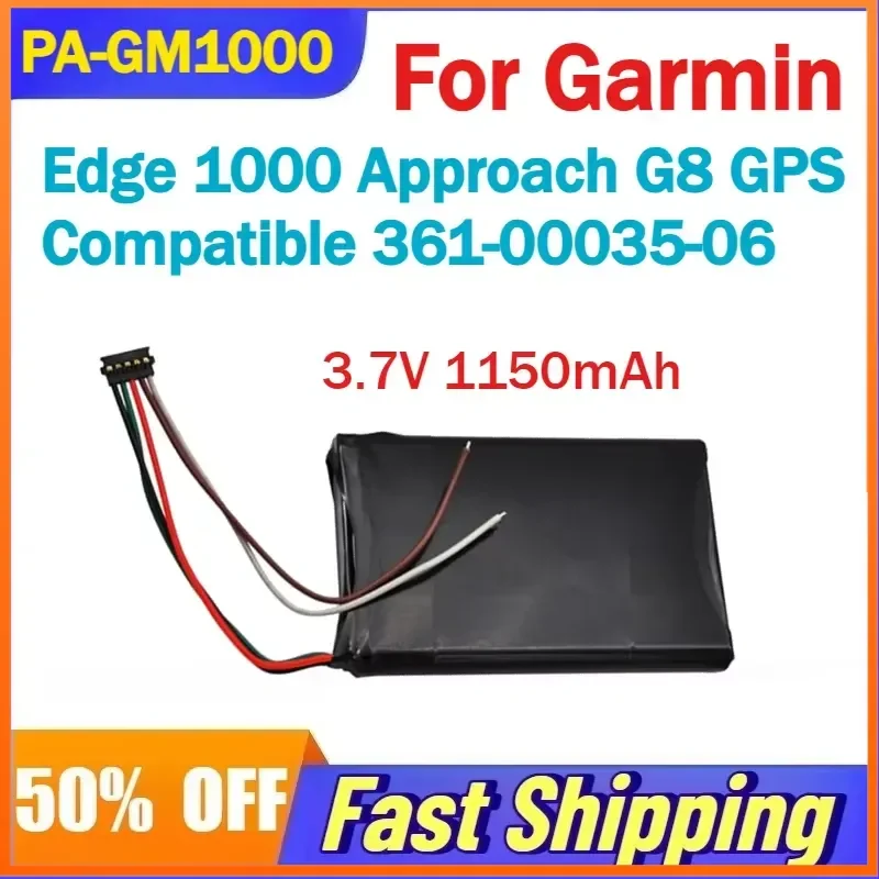 3.7V 1150mAh PA-GM1000 Battery For Garmin Edge 1000 Approach G8 GPS Compatible 361-00035-06 Rechargeable Batteries
3.7V 1150mAh PA-GM1000 Battery For Garmin Edge 1000 Approach G8 GPS Compatible 361-00035-06 Rechargeable Batteries