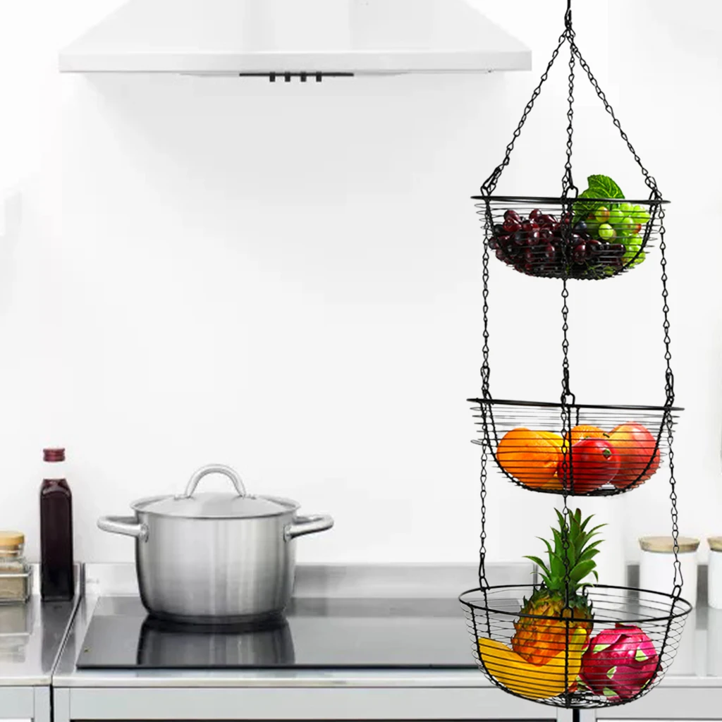 Elegant Hanging Fruit Storage Basket for Kitchen Organization
Elegant Hanging Fruit Storage Basket for Kitchen Organization