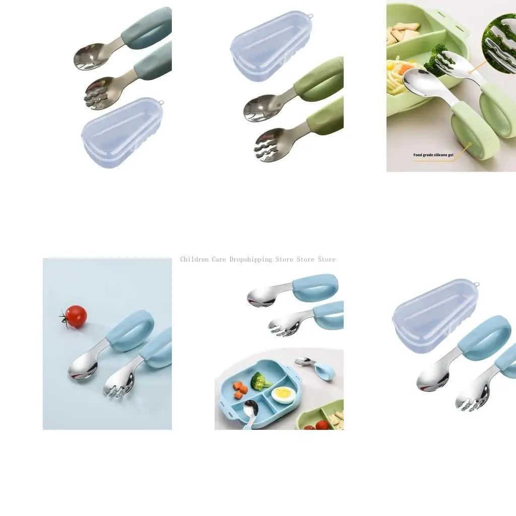 1 Установите ложку для малышей из нержавеющей стали и вилки с силиконовой ручкой для хранения
1 Установите ложку для малышей из нержавеющей стали и вилки с силиконовой ручкой для хранения