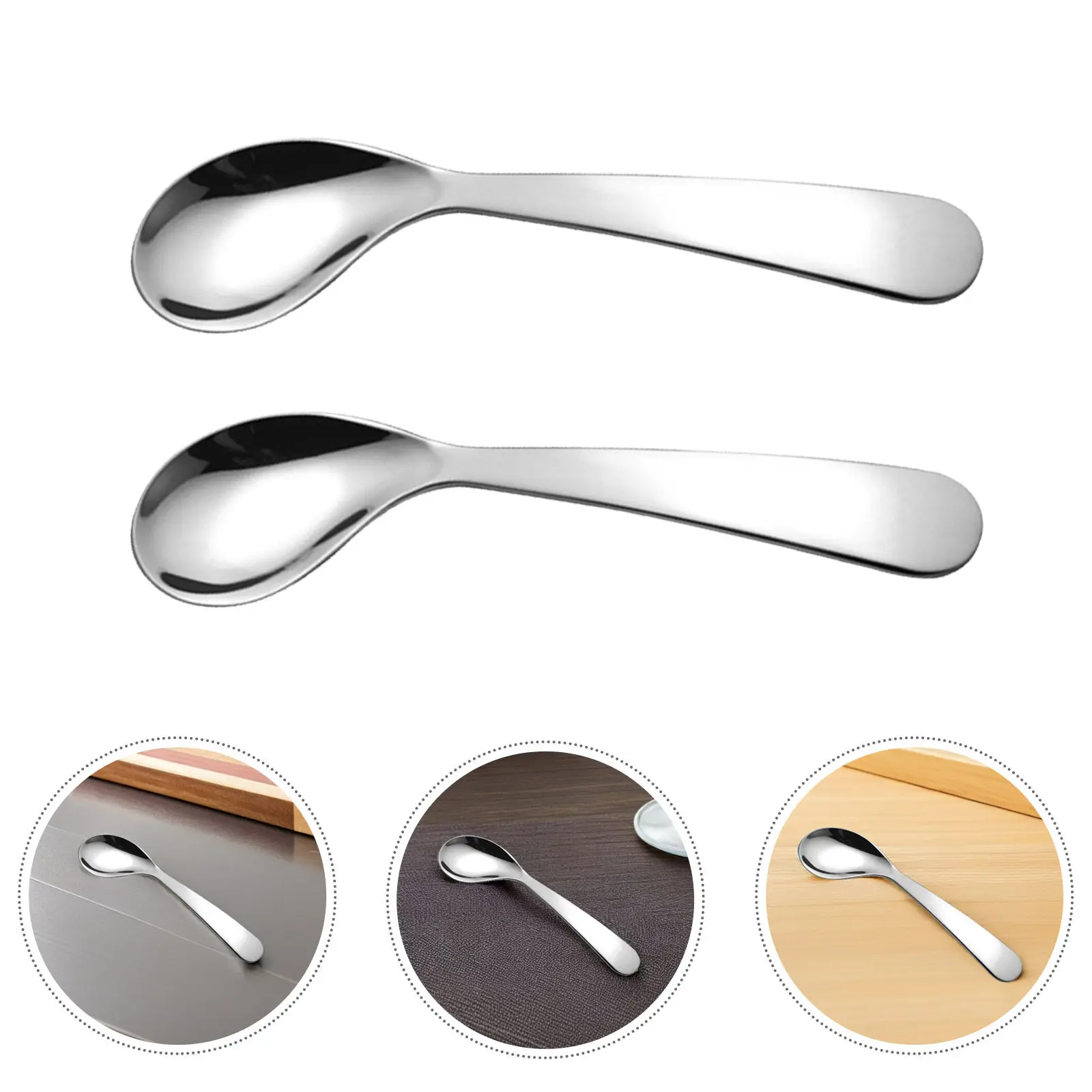 2Pcs Baby Bent Training Spoon Stainless Steel Kids Feeding Tableware Safe Smooth Edges Baby Feeding Tool Practice Spoon Infant
2Pcs Baby Bent Training Spoon Stainless Steel Kids Feeding Tableware Safe Smooth Edges Baby Feeding Tool Practice Spoon Infant