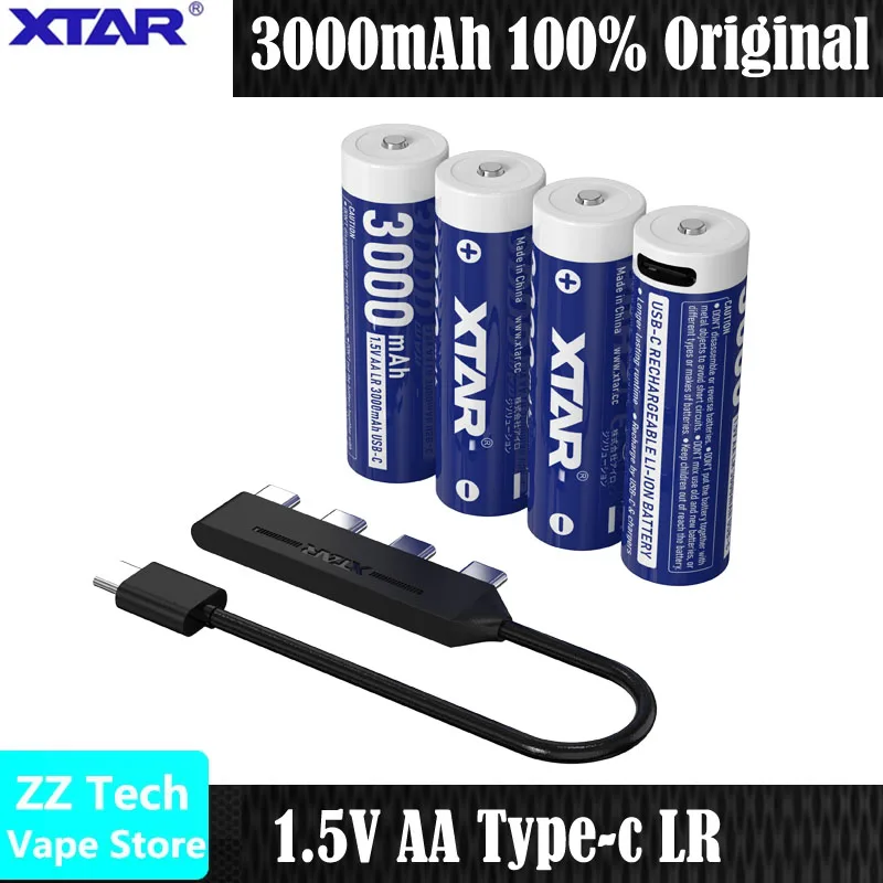 Original XTAR 1.5V AA LR USB-C 3000mAh 3900mWh Max 3.5A Rechargable Battery Cell Quick Charging Better Power For Smart Lock
Original XTAR 1.5V AA LR USB-C 3000mAh 3900mWh Max 3.5A Rechargable Battery Cell Quick Charging Better Power For Smart Lock