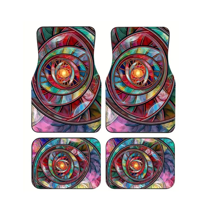 4pcs Psychedelic Spiral Mandala Printed Car Floor Mats Universal Anti-slip Foot Carpets
4pcs Psychedelic Spiral Mandala Printed Car Floor Mats Universal Anti-slip Foot Carpets