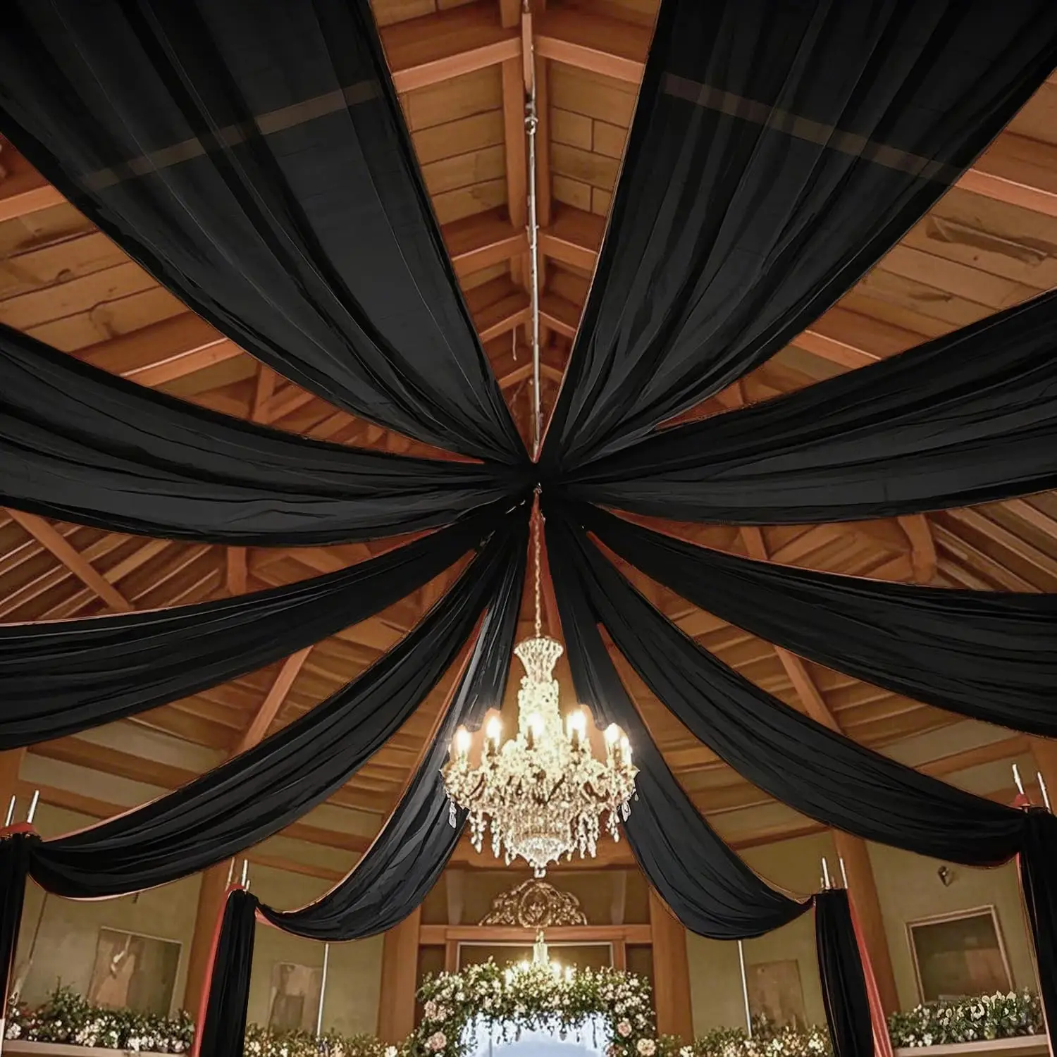 Black Chiffon Sheer Wedding Arch Draping 6 Panels-5ftx15ft Tulle Drapes Fabric for Stage Tent Canopy, Birthday Arch Drapery, Pho
Black Chiffon Sheer Wedding Arch Draping 6 Panels-5ftx15ft Tulle Drapes Fabric for Stage Tent Canopy, Birthday Arch Drapery, Pho