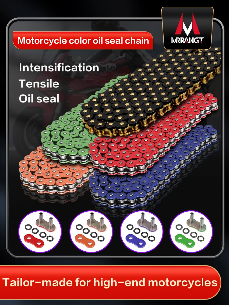 Universal Colorful Motorcycle Chain Oil Seal Chain O-Ring 520 525 428 Chains 120 136 Links for ATV Quad MX Enduro Motard Racing
Universal Colorful Motorcycle Chain Oil Seal Chain O-Ring 520 525 428 Chains 120 136 Links for ATV Quad MX Enduro Motard Racing