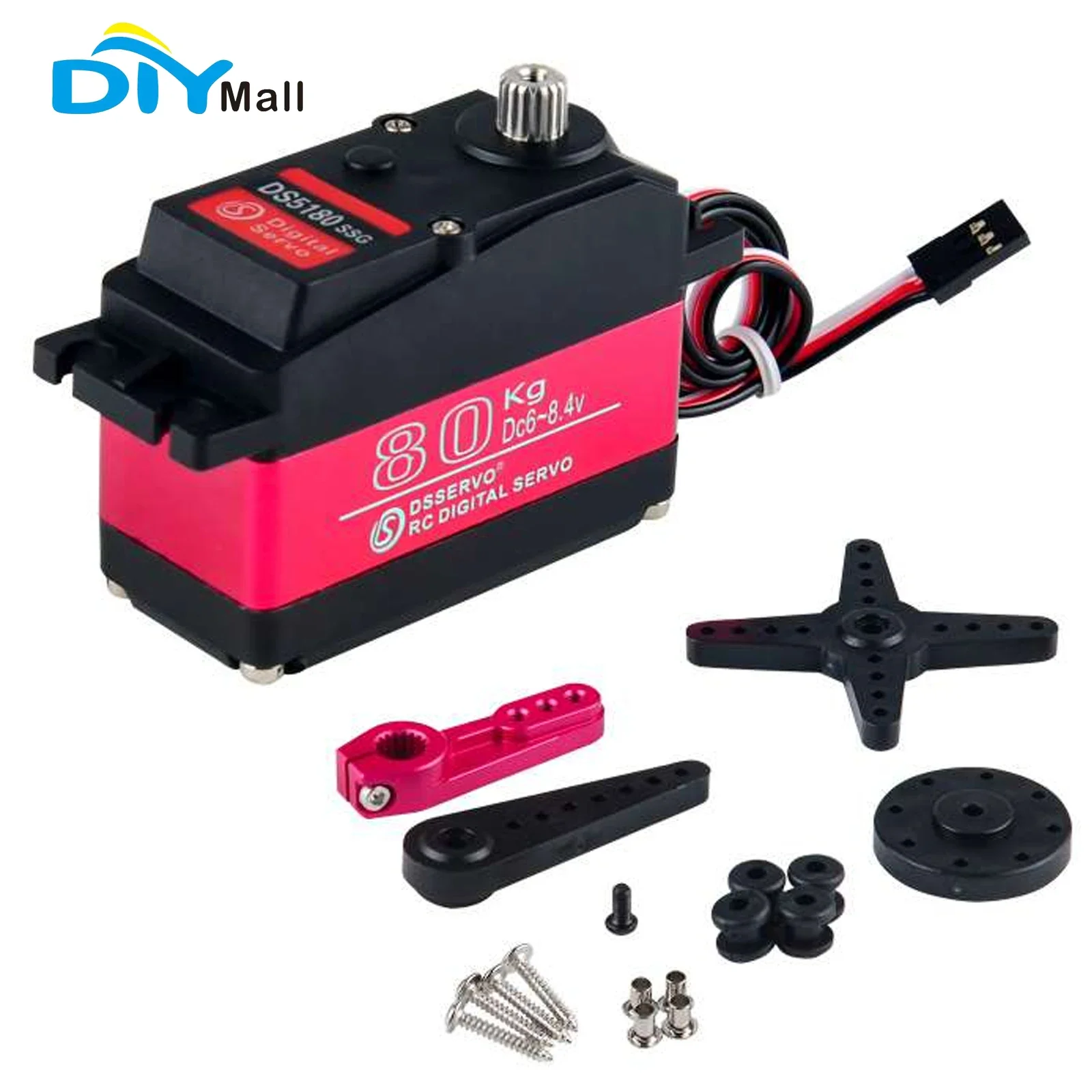 DS5180 Цифровой сервопривод 80 кг 7,4 В Металлический роботизированный двигатель 180/270 градусов Водонепроницаемый IP66 Высокий крутящий момент с рычагом для радиоуправляемого автомобиля HPI Baja 5B SS
DS5180 Цифровой сервопривод 80 кг 7,4 В Металлический роботизированный двигатель 180/270 градусов Водонепроницаемый IP66 Высокий крутящий момент с рычагом для радиоуправляемого автомобиля HPI Baja 5B SS