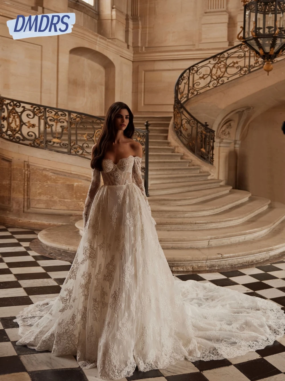 Graceful Sweetheart Neck Lace Wedding Dress A Line Corset Dress For Bride Off the Shoulder Bridal Gown Customized For Women
Graceful Sweetheart Neck Lace Wedding Dress A Line Corset Dress For Bride Off the Shoulder Bridal Gown Customized For Women