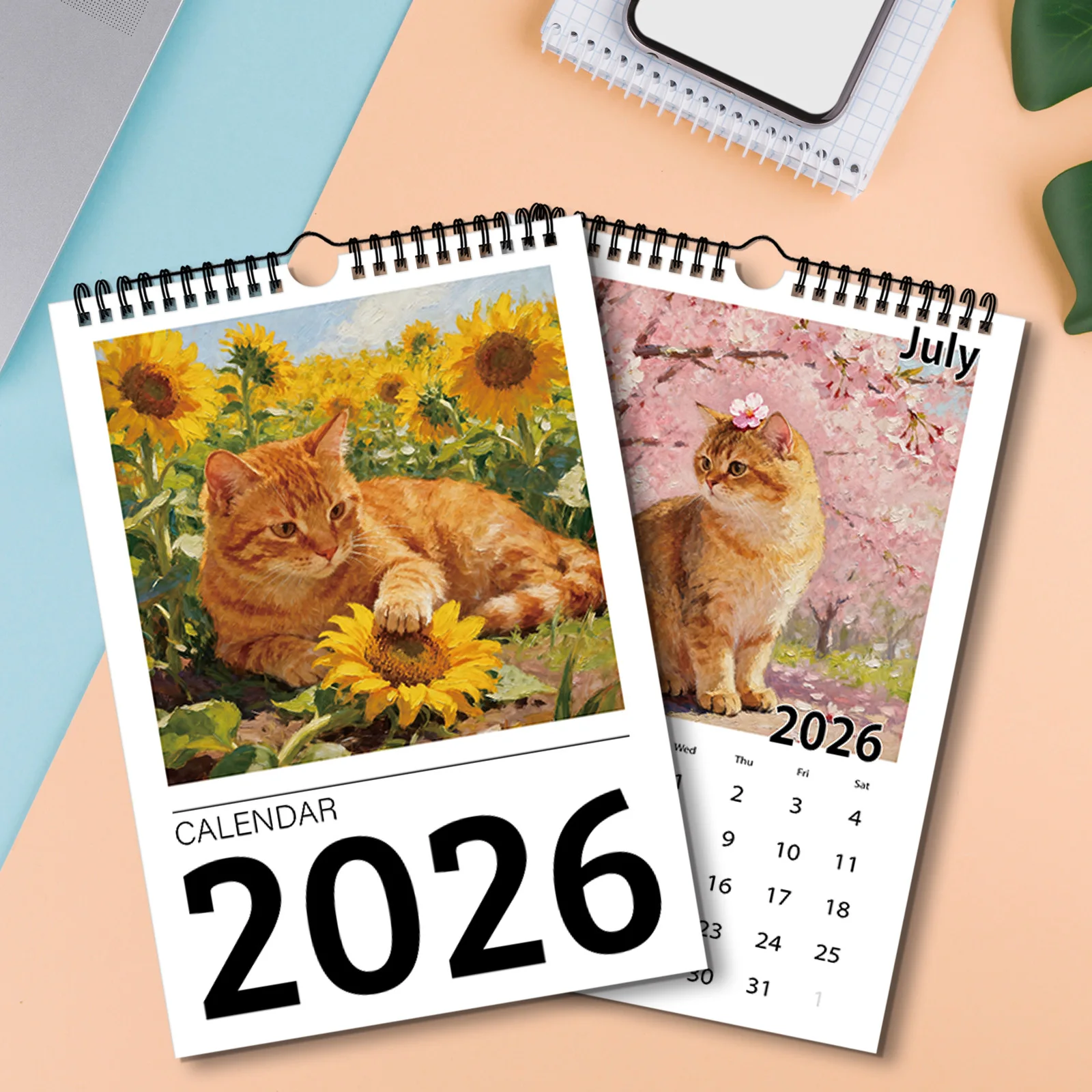 1PC 2026 A4 Wall Calendar,Calendar With Monthly Cute Cats,12 Different Exquisite Patterns, Ideal Gift For Home, Office, School
1PC 2026 A4 Wall Calendar,Calendar With Monthly Cute Cats,12 Different Exquisite Patterns, Ideal Gift For Home, Office, School