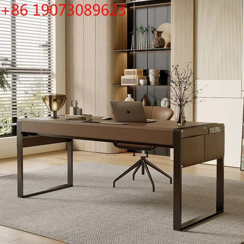 Компьютерный стол из кожи седла, итальянский минималистичный офисный стол, современный минималистичный письменный стол для домашнего кабинета
Компьютерный стол из кожи седла, итальянский минималистичный офисный стол, современный минималистичный письменный стол для домашнего кабинета