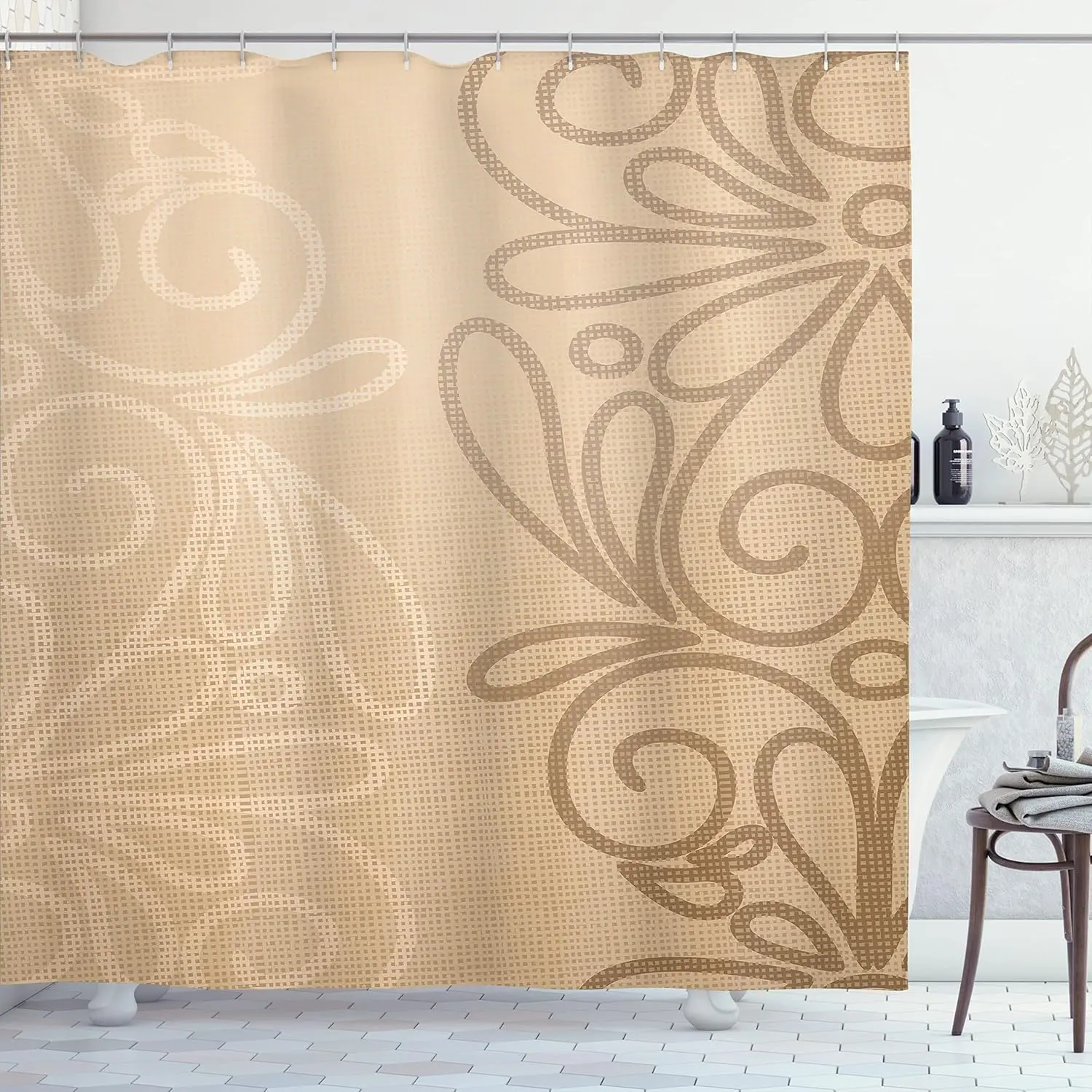 Бежевая занавеска для душа с абстрактным цветочным принтом, элегантный узор, современный декор для ванной комнаты, лен 180x230
Бежевая занавеска для душа с абстрактным цветочным принтом, элегантный узор, современный декор для ванной комнаты, лен 180x230