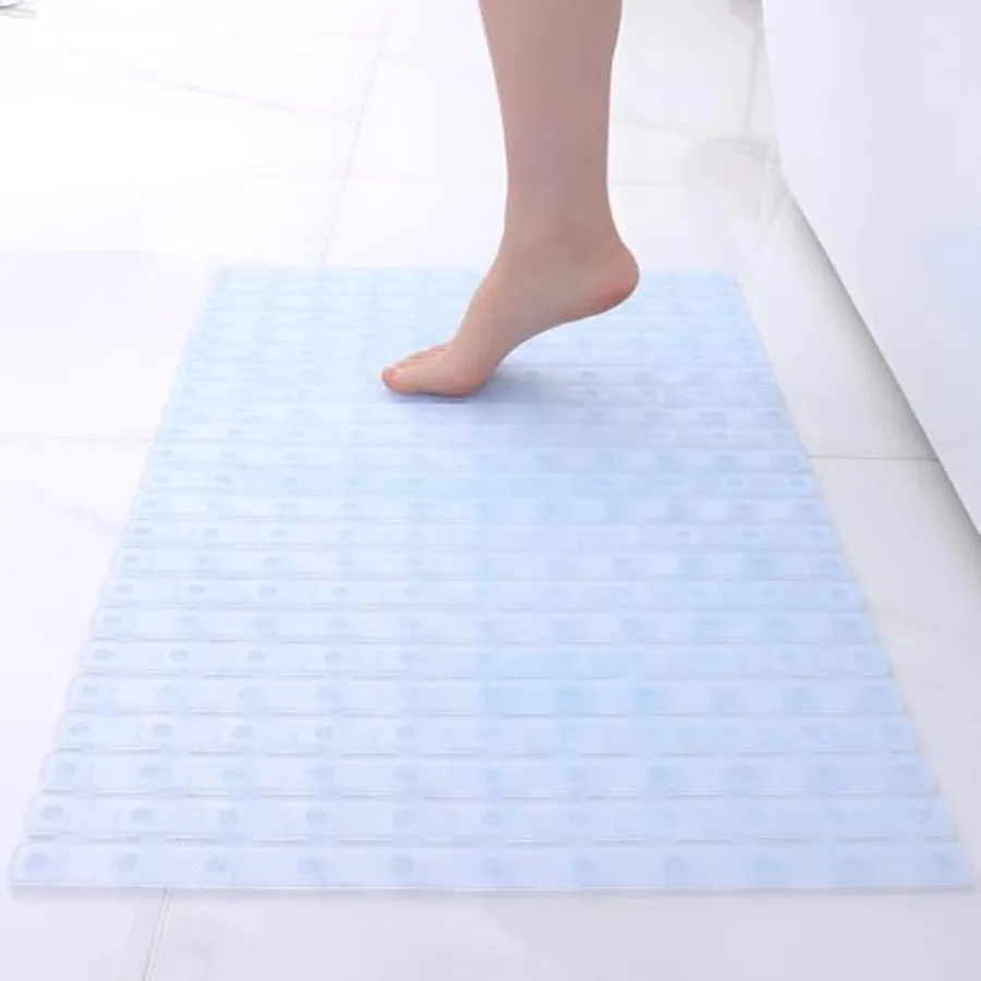 Shower Mat 27.5"x15.7", Bathtub Mat Non-Slip Bath Mat, Bathing Mat for Tub, Machine Washable, Anti-Slip Shower Liner Clear
Shower Mat 27.5"x15.7", Bathtub Mat Non-Slip Bath Mat, Bathing Mat for Tub, Machine Washable, Anti-Slip Shower Liner Clear