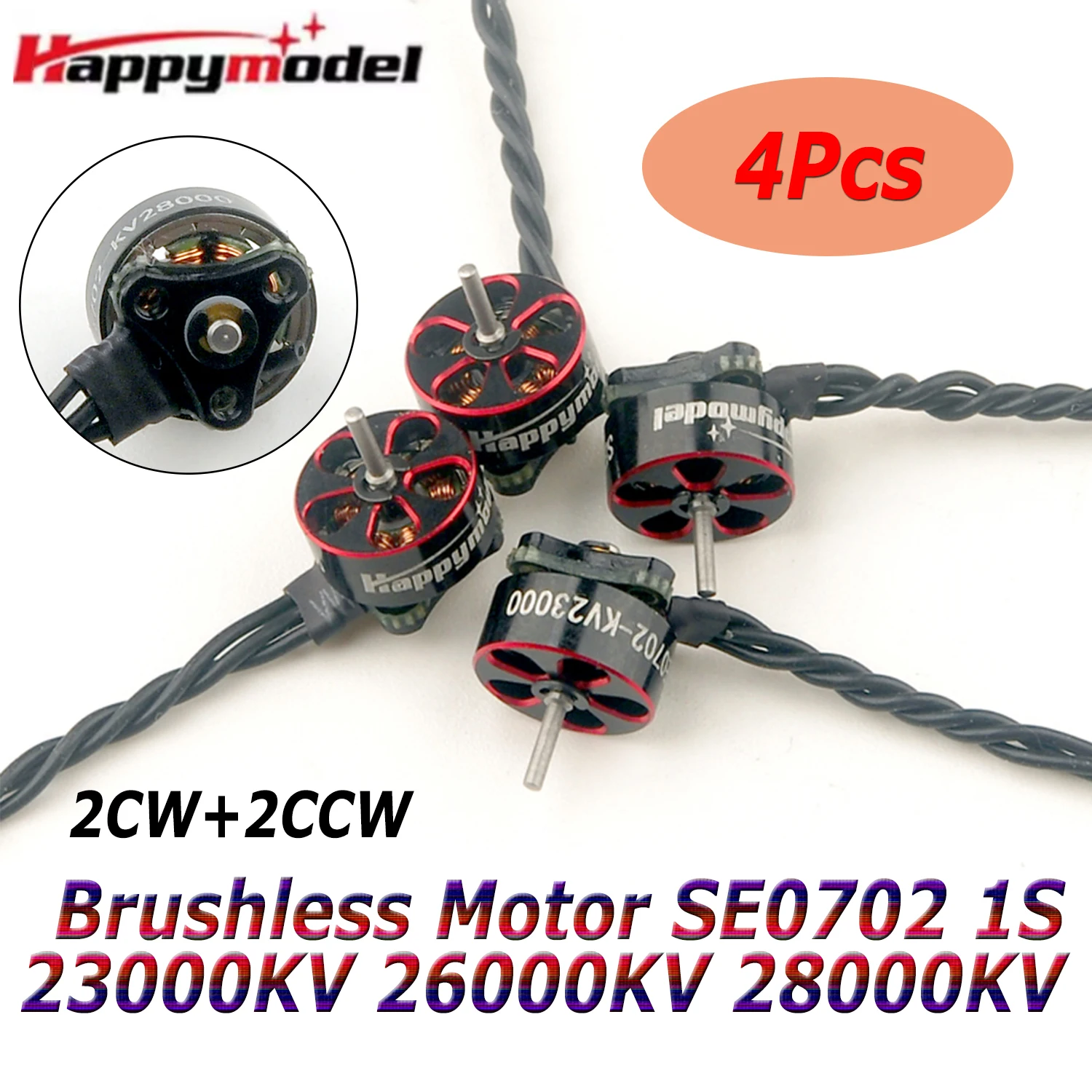 HappyModel Waterproof Brushless Motor 4Pcs SE0702 1S 23000KV 26000KV 28000KV 2CW+2CCW for RC FPV Drones Mobula6 ELRS Model Parts
HappyModel Waterproof Brushless Motor 4Pcs SE0702 1S 23000KV 26000KV 28000KV 2CW+2CCW for RC FPV Drones Mobula6 ELRS Model Parts