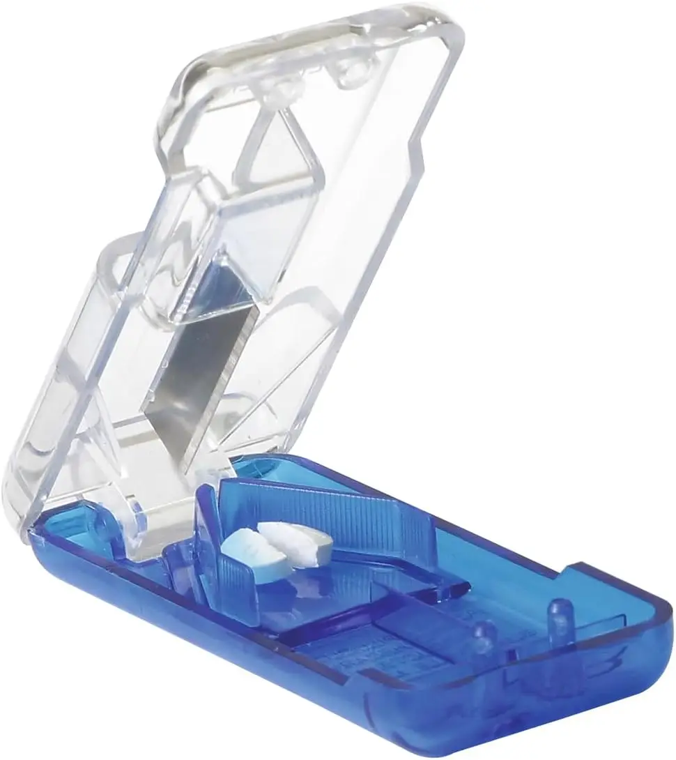 Pill Cutter and Splitter with Built-In Dispenser, Stainless Steel Blade for Tablets, Vitamins, Travel Size
Pill Cutter and Splitter with Built-In Dispenser, Stainless Steel Blade for Tablets, Vitamins, Travel Size