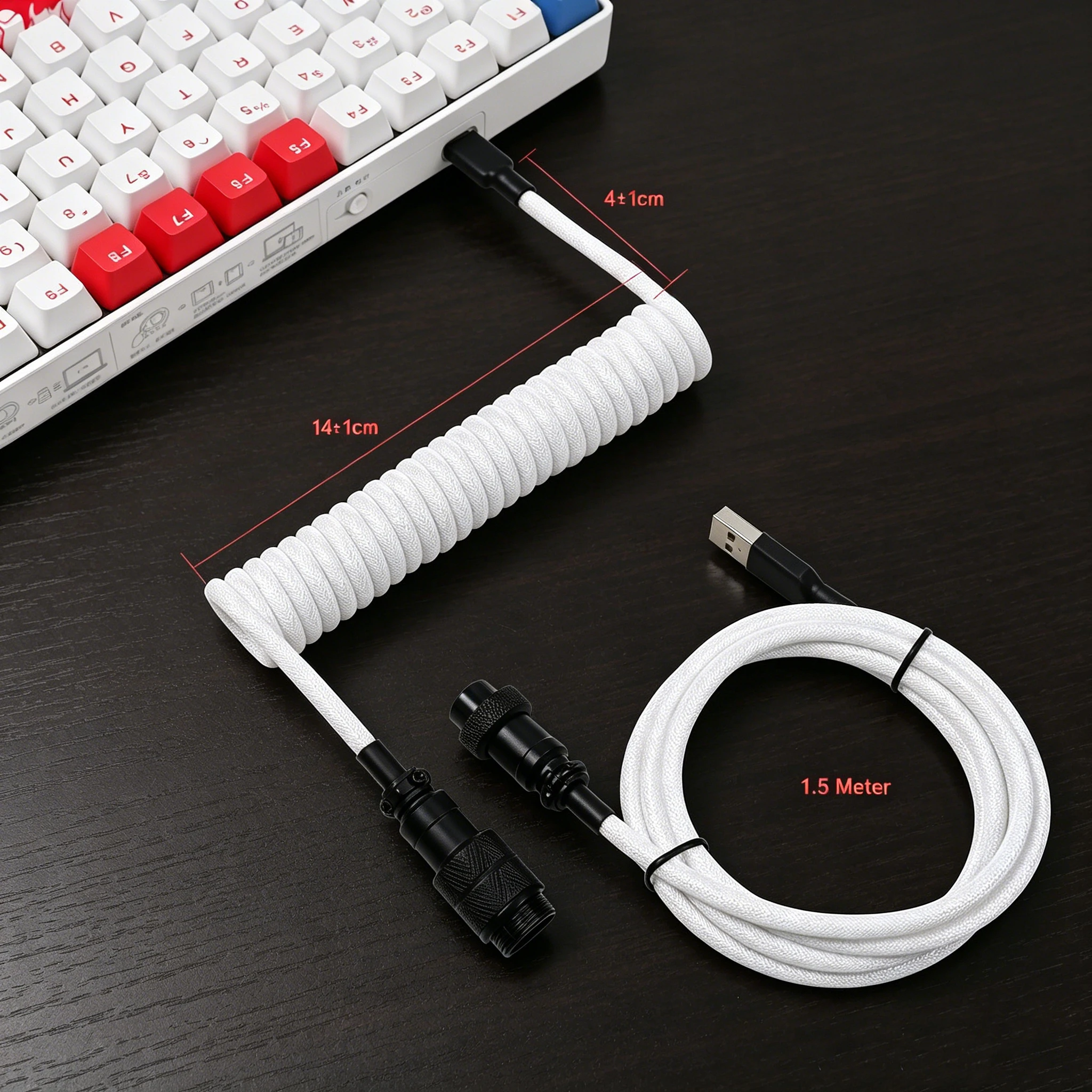 Type-C to USB Keyboard Cable Coiled GX16 Aviator Detachable Metal Aviator Double Sleeved Wire Mechanical Aviation For Gaming Key
Type-C to USB Keyboard Cable Coiled GX16 Aviator Detachable Metal Aviator Double Sleeved Wire Mechanical Aviation For Gaming Key