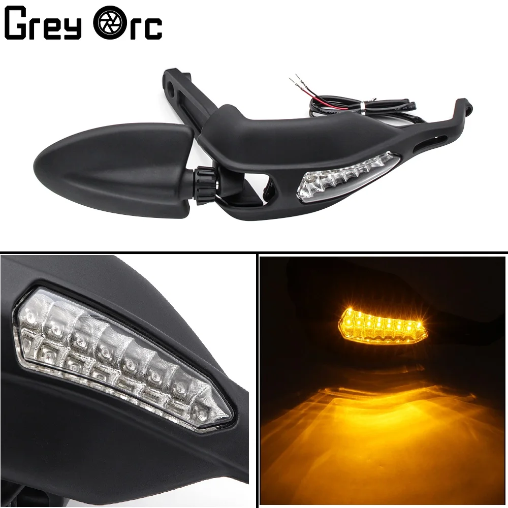 Motorcycle Hand Guard Rearview Mirror With Turn Signal, Hand Guard Side Mirror For DUCATI Monster 796 Hypermotard 1100S
Motorcycle Hand Guard Rearview Mirror With Turn Signal, Hand Guard Side Mirror For DUCATI Monster 796 Hypermotard 1100S