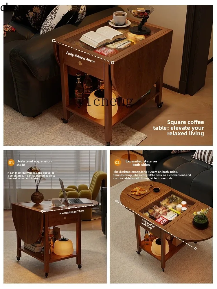 living room removable folding coffee table solid wood sofa glass edge table with drawers narrow side bedside table
living room removable folding coffee table solid wood sofa glass edge table with drawers narrow side bedside table