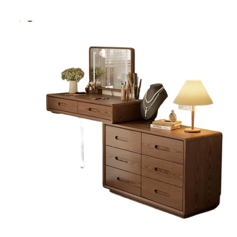Solid wood chest dresser integrated bedroom dressing table desk bedside table
Solid wood chest dresser integrated bedroom dressing table desk bedside table