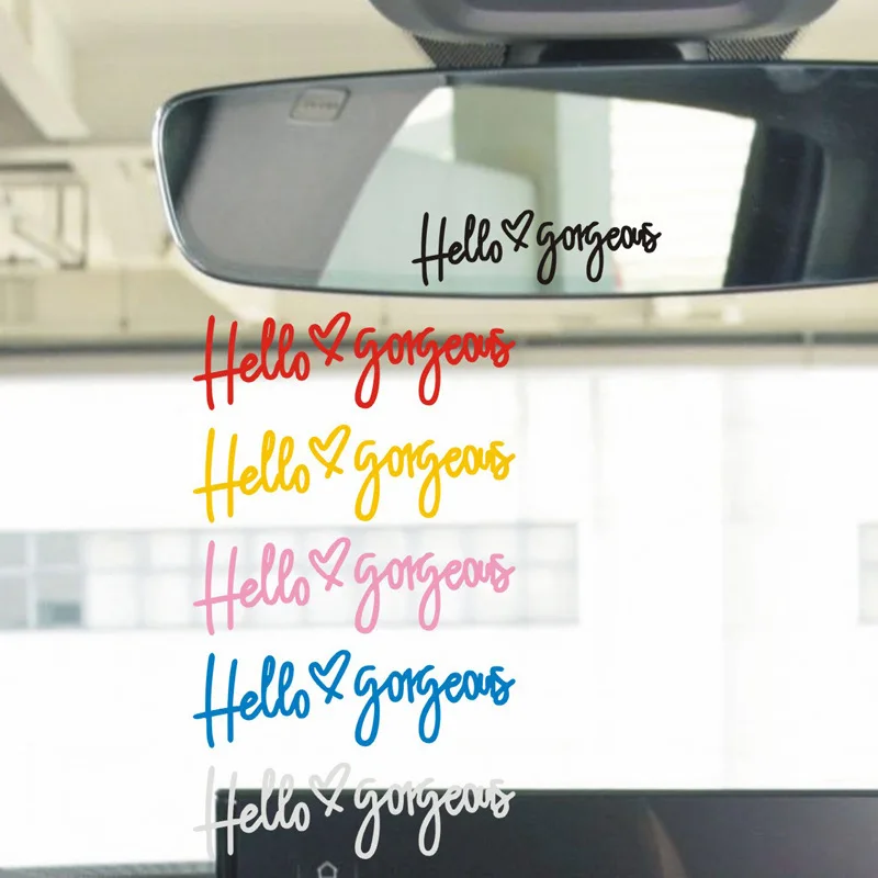 Hello Gorgeous Car Decal Waterproof Sun Protection Vinyl Sticker for Car Window Bumper Mirror Outdoor Decor Exterior Accessories
Hello Gorgeous Car Decal Waterproof Sun Protection Vinyl Sticker for Car Window Bumper Mirror Outdoor Decor Exterior Accessories