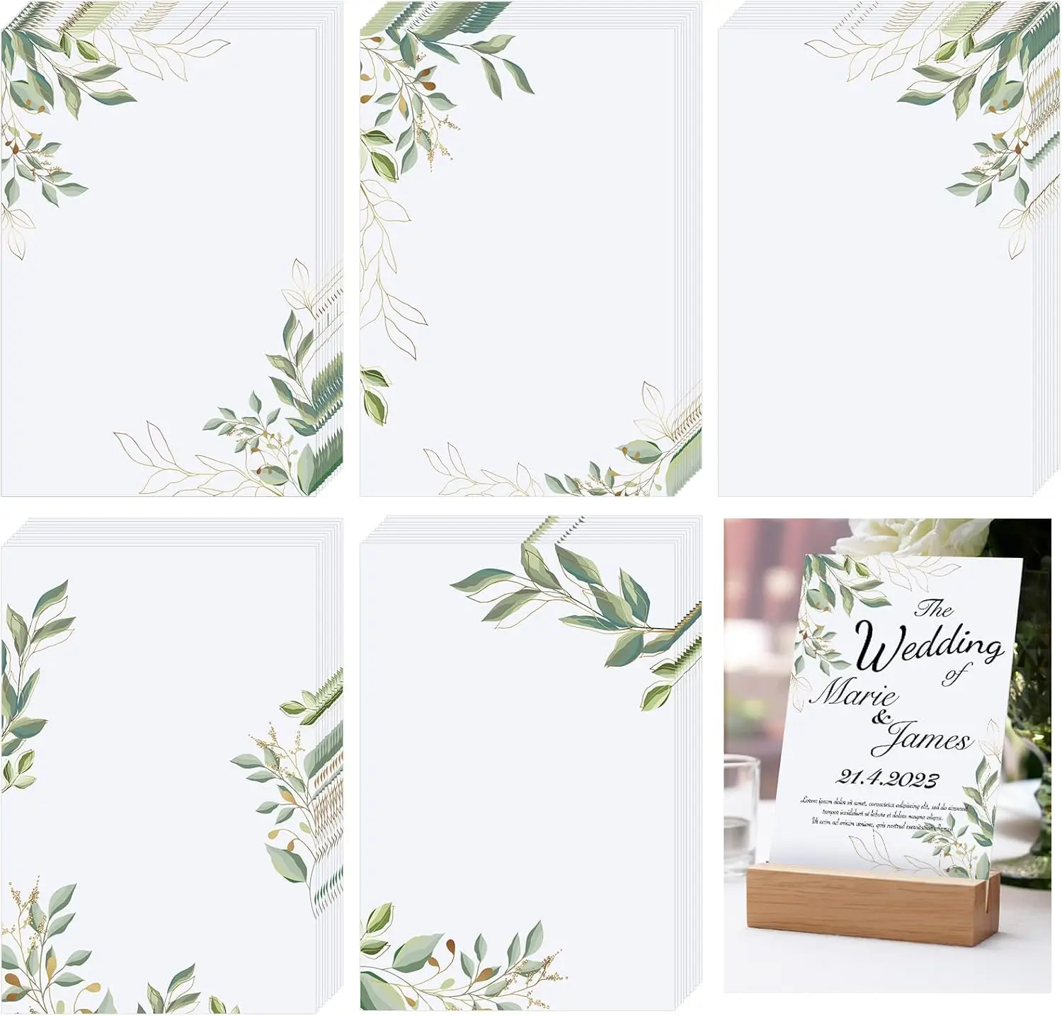 50 Blank Note Cards 4x6in Eucalyptus Floral Cardstock for Wedding Baby Shower DIY Thank You Greeting
50 Blank Note Cards 4x6in Eucalyptus Floral Cardstock for Wedding Baby Shower DIY Thank You Greeting