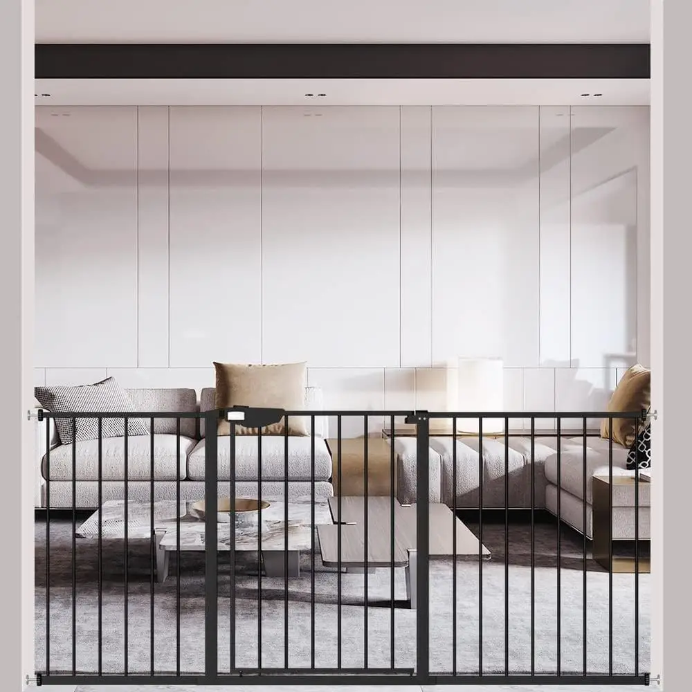Extra Wide Pet & Baby Safety Gate, 31-86 Adjustable, Auto-Close, Black, for Stairs and Doorways, 49.21-67.32 Wide
Extra Wide Pet & Baby Safety Gate, 31-86 Adjustable, Auto-Close, Black, for Stairs and Doorways, 49.21-67.32 Wide