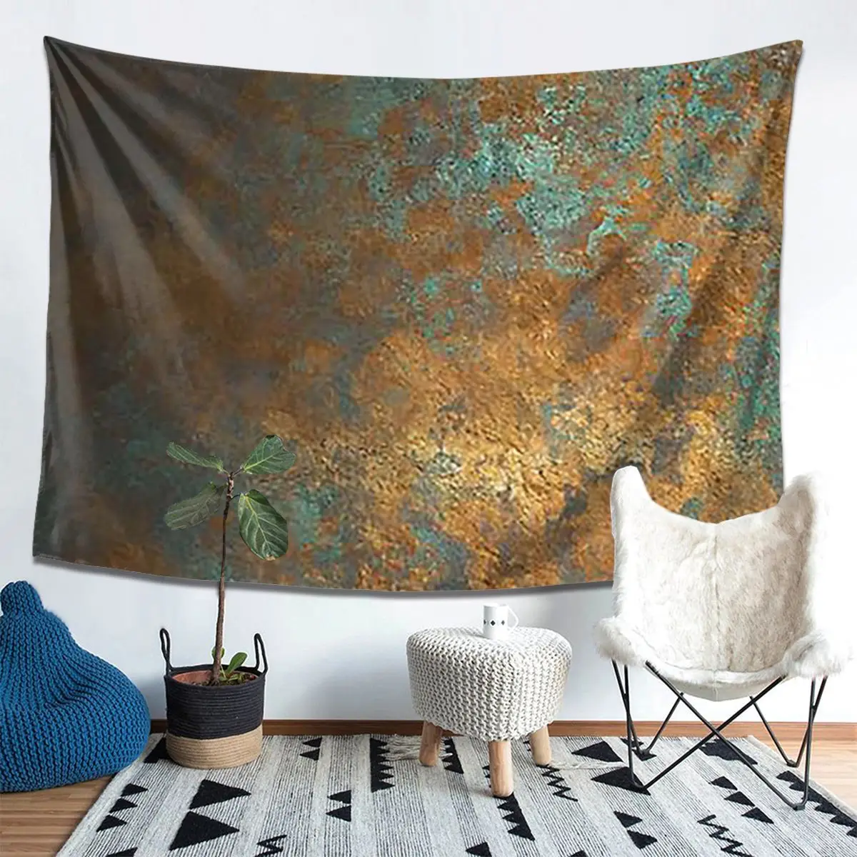 Oxidized Copper Tapestry Decoration Art Aesthetic Tapestries for Living Room Bedroom Home Wall Cloth Wall Hanging
Oxidized Copper Tapestry Decoration Art Aesthetic Tapestries for Living Room Bedroom Home Wall Cloth Wall Hanging