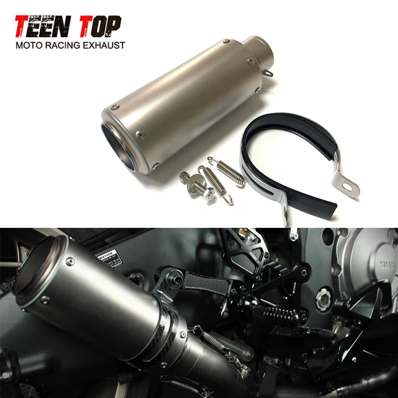 Titanium Exhaust 51mm 60.5mm Universal Motorcycle Muffler S1000RR Ninja 400 Z400 Z900 Exhaust System Silencieux Escape Moto Tube
Titanium Exhaust 51mm 60.5mm Universal Motorcycle Muffler S1000RR Ninja 400 Z400 Z900 Exhaust System Silencieux Escape Moto Tube