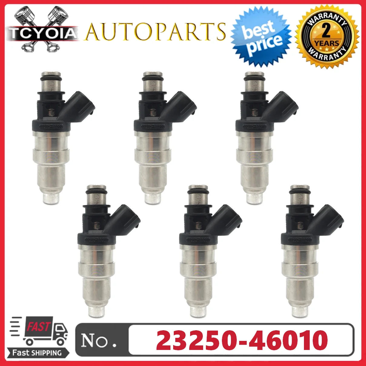 6pcs/lot 23209-46010 23250-46010 Fuel Injectors For Toyota JP MARK 2 CHASER SRESTA CROWN RHD 2.5L 1JZGE 1988~2001
6pcs/lot 23209-46010 23250-46010 Fuel Injectors For Toyota JP MARK 2 CHASER SRESTA CROWN RHD 2.5L 1JZGE 1988~2001