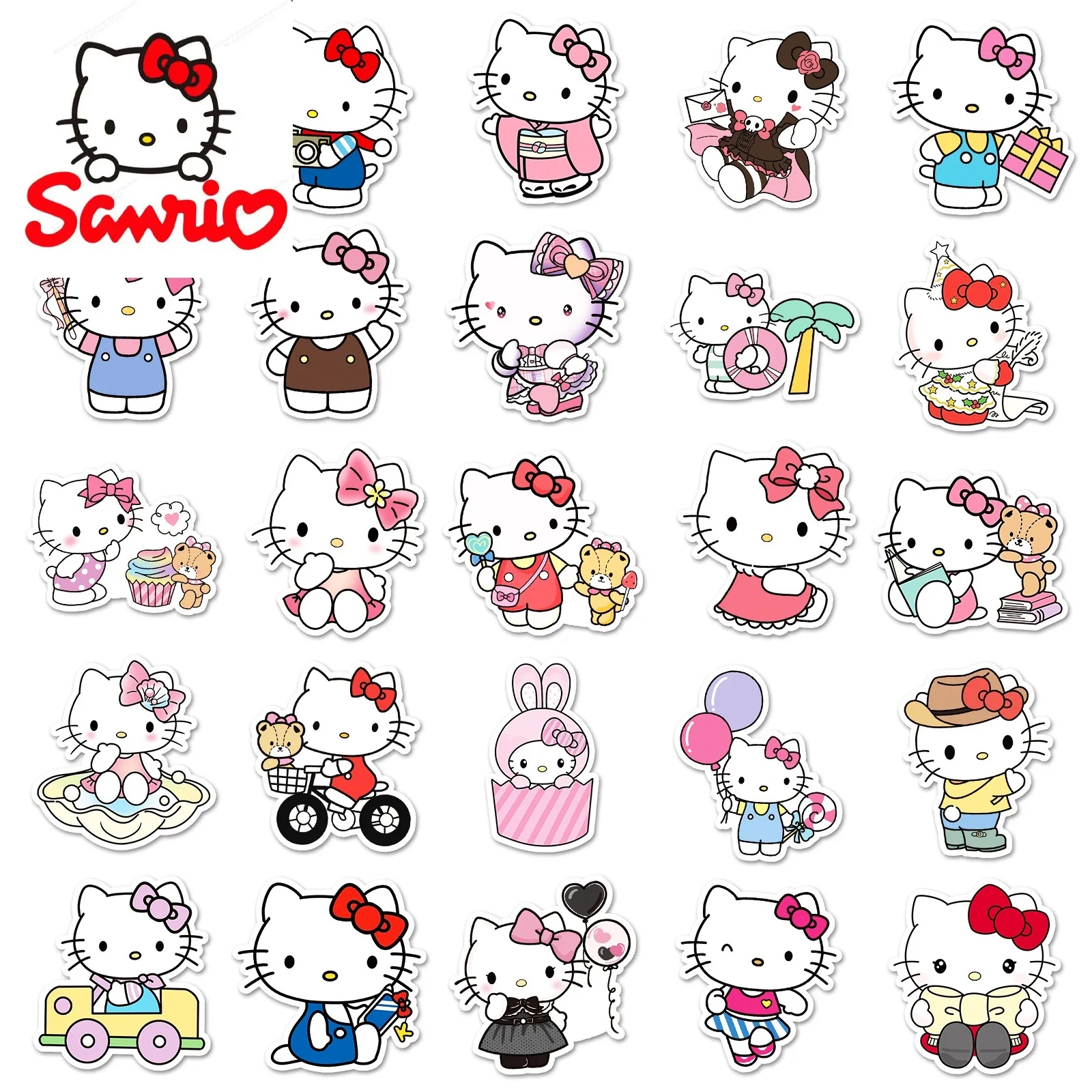 100Pcs Cute Cartoon Sanrio Hello Kitty Series Cartoon Cute Waterproof Sticker Skateboarding Retro home decal Sticker
100Pcs Cute Cartoon Sanrio Hello Kitty Series Cartoon Cute Waterproof Sticker Skateboarding Retro home decal Sticker
