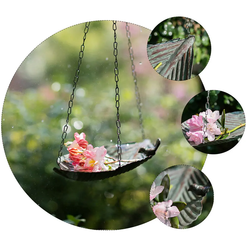 Retro Leaf Design Iron Hanging Bird Feeder Tray Easy Install Clean Refill for All Seasons Garden Yard Decoration Bird Food
Retro Leaf Design Iron Hanging Bird Feeder Tray Easy Install Clean Refill for All Seasons Garden Yard Decoration Bird Food