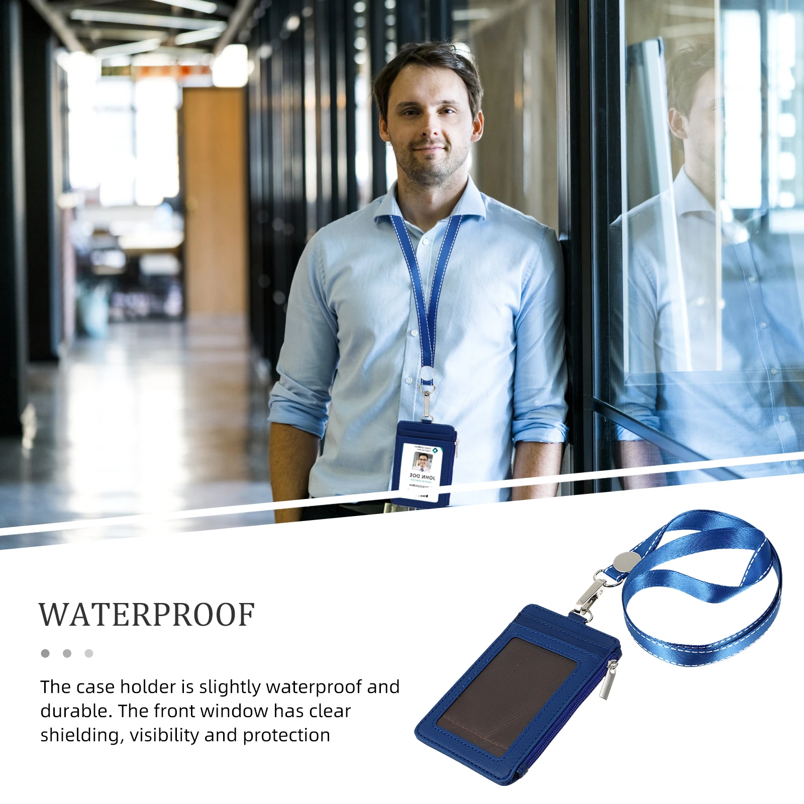 Dark Blue Vertical Badge Holder with Detachable Neck Lanyard Swivel Clip PU Case
Dark Blue Vertical Badge Holder with Detachable Neck Lanyard Swivel Clip PU Case