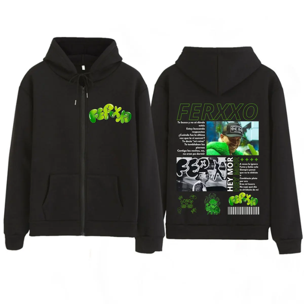 Rapper Feid Ferxxo Tour 2026 Print Zipper Sweatshirt Men Women Vintage Hip-hop Sweatshirt Casual Loose Oversized Zip Up Jacke
Rapper Feid Ferxxo Tour 2026 Print Zipper Sweatshirt Men Women Vintage Hip-hop Sweatshirt Casual Loose Oversized Zip Up Jacke